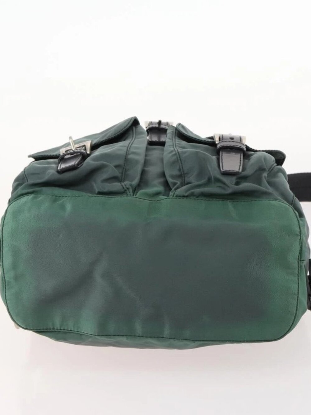 PRADA Backpack Nylon Green Silver Auth fm5140 - Picture 7 of 16